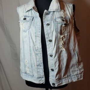 Bongo sleeveless light Denim jacket 2x